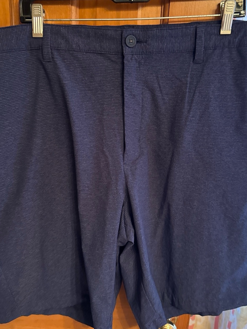 Tommy Bahama Navy Textured Flat-Front Shorts